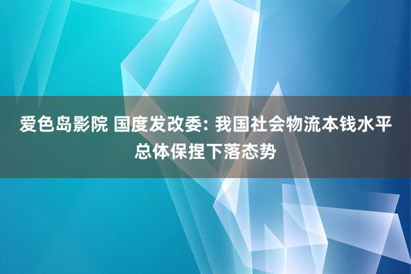 爱色岛影院 国度发改委: 我国社会物流本钱水平总体保捏下落态势
